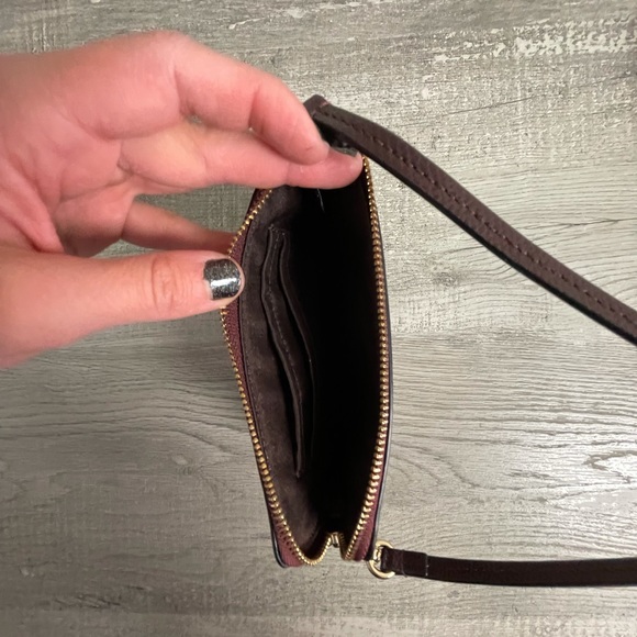 NWOT metallic red Coach wristlet - Picture 3 of 3